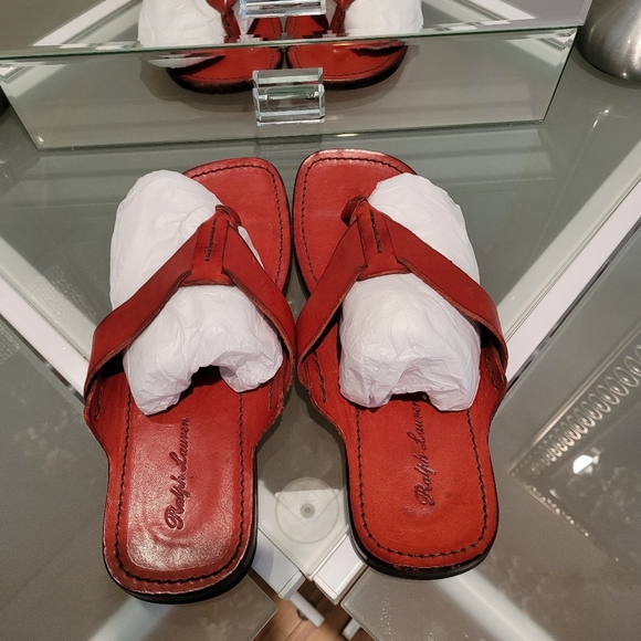 Ralph Lauren 100% Leather Sandals, Made in Italy - Picture 5 of 6